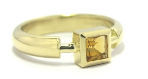 Bague citrine or