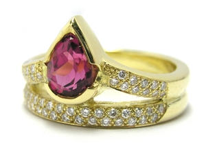 Bague rubellite - Niederländer