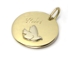 Pendentif bébé - Médaille colombe or.