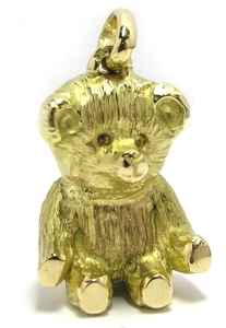 Pendentif nounours or.