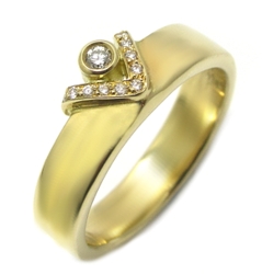 Alliance diamants or gris 18 carats