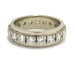 Alliance diamants or gris serti griffes