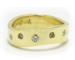 Alliance diamants or jaune