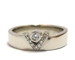 Alliance diamants or gris