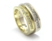 Alliance double anneaux diamants.