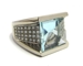 Bague aigue marine diamants.