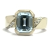 Bague aigue marine diamants