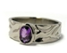 Bague améthyste or blanc