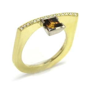 Bague citrine diamants - Niederländer