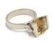 Bague citrine or gris