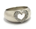 Bague coeur diamants