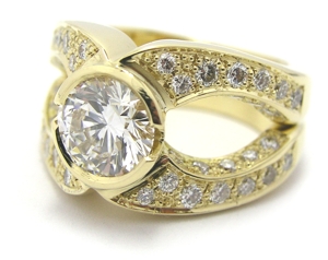 Bague diamant 1 carat.