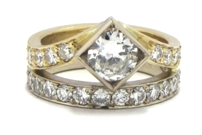 Bague diamants 2 ors