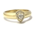 Bague diamant taille poire or jaune