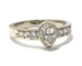 Bague diamant taille poire or blanc