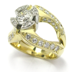 Bague diamants modèle Byzance