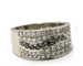 Bague diamants noirs et blancs