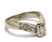 Bague diamants motif coeur