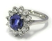 Bague entourage saphir