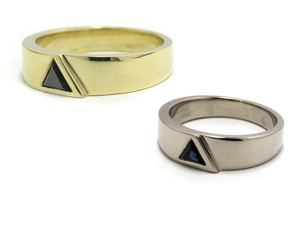 Bague homme saphir.