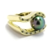 Bague perle de Tahiti diamants noirs.