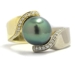 Bague perle de Tahiti et diamants
