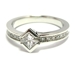 Bague platine diamant princesse