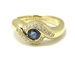 Bague saphir diamant.