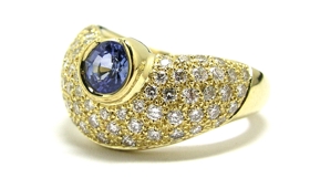Bague saphir et bague saphir diamant.