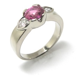 Bague saphir rose
