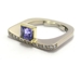 Bague tanzanite diamants.