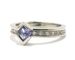 Bague tanzanite or blanc