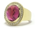 Bague tourmaline cabochon