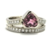 Bague tourmaline rose coeur.