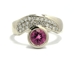 Bague tourmaline rose diamants