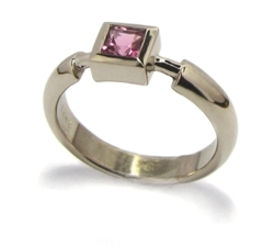 Bague tourmaline rose