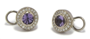 Boucles d'oreilles améthyste.