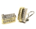 Boucles d'oreilles diamant bicolores