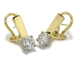 Boucles d'oreilles diamant d'un demi carat