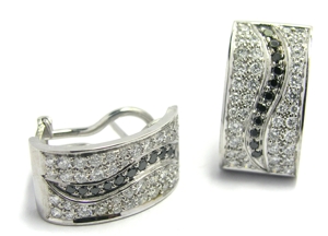 Boucles d'oreilles diamant noir.