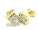 Boucles d'oreilles diamant princesse.