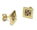 Boucles d'oreilles diamants mauves