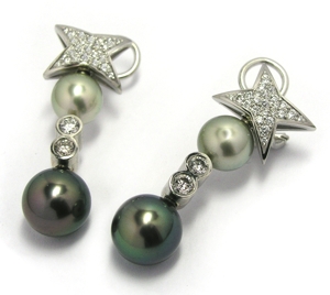 Boucles d'oreilles perles de tahiti