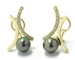 Boucles d'oreilles perles de Tahiti diamants.