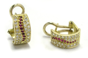 Boucles d'oreilles rubis
