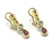 Boucles d'oreilles rubis diamants