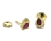 Boucles d'oreilles rubis poire diamant