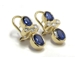 Boucles d'oreilles saphir diamant