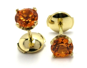 Boucles d'oreilles spessartite.