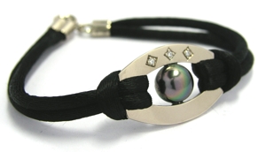 Bracelet cordon en soie.